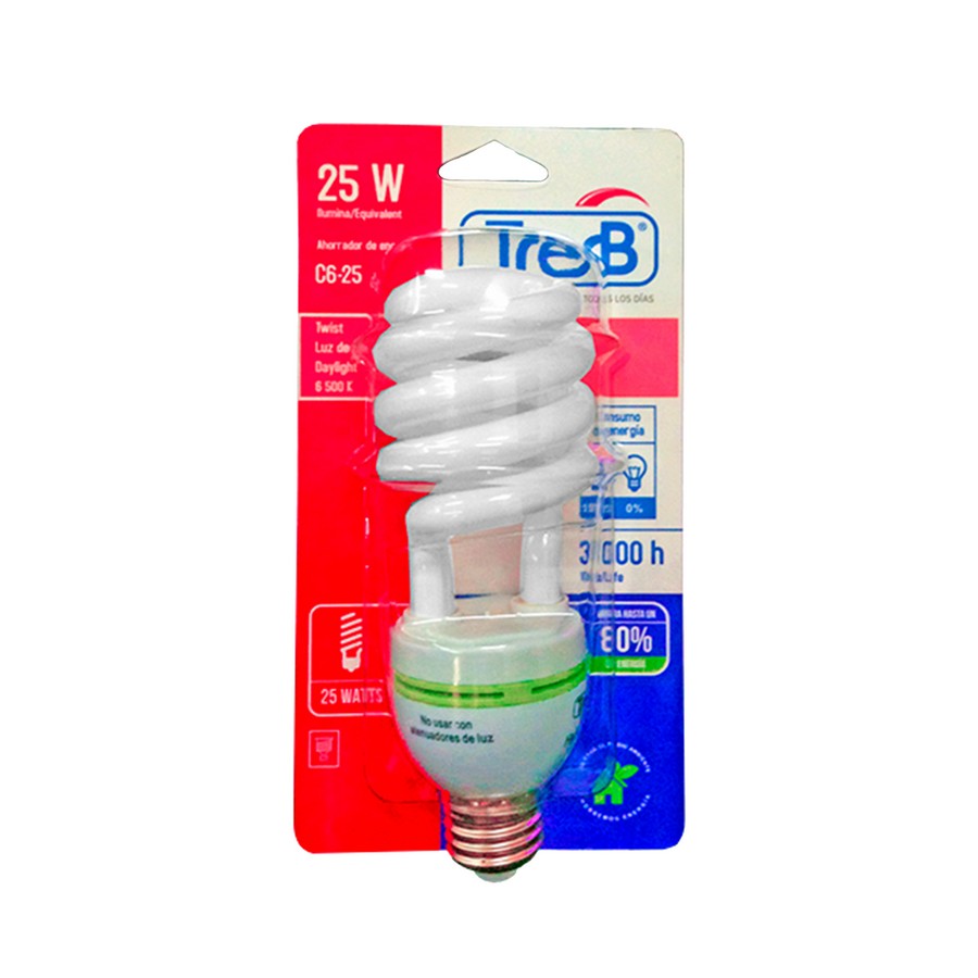 BOMBILLO AHORR. 25W/ESP. 3B C6-25