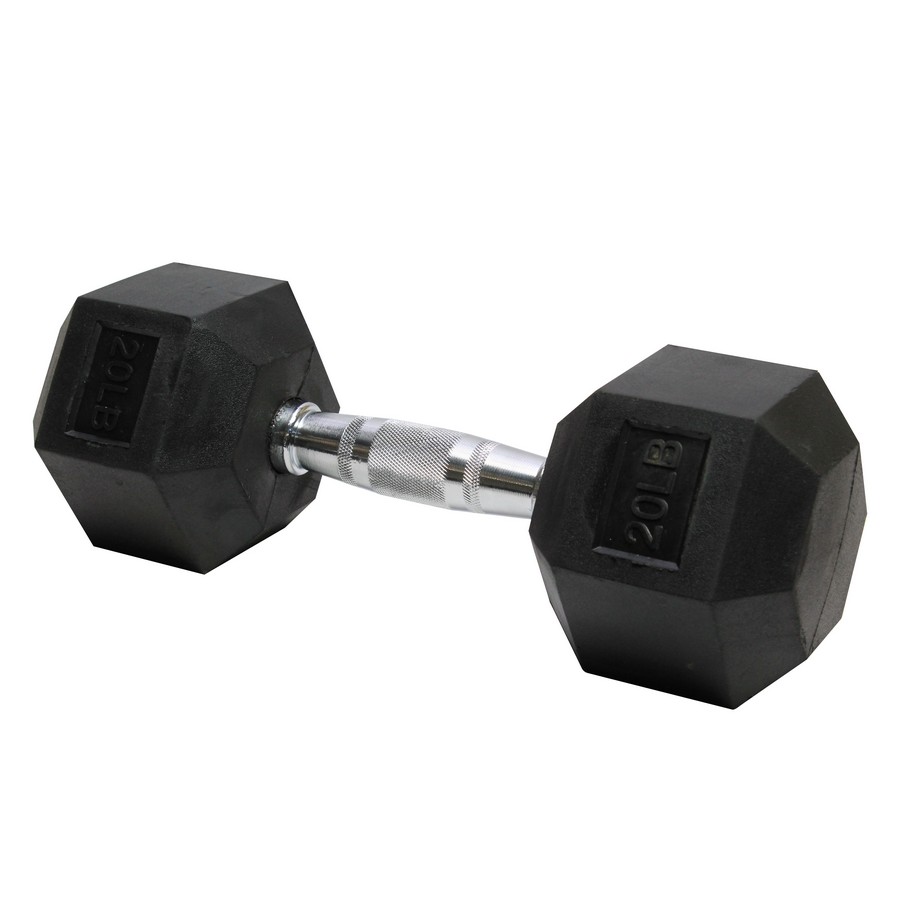 MANCUERNA HEX. RUBBER 20 POUND (UNIT)