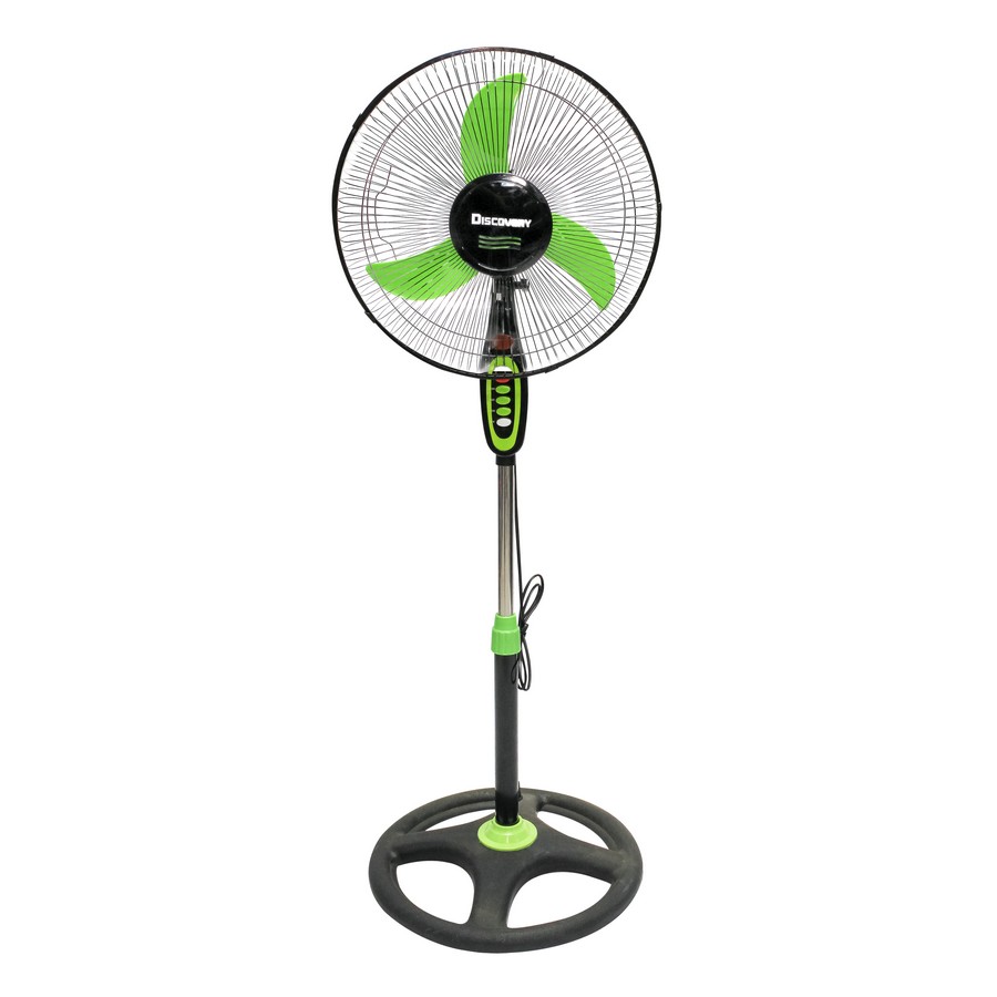 VENTILADOR PEDESTAL ASPA VERDE C/LAMPARA 16 PULG SY-02-GR