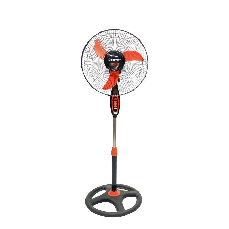 VENTILADOR PEDESTAL C/LAMPARA 16PULG 110V NARANJA SY-04-OR