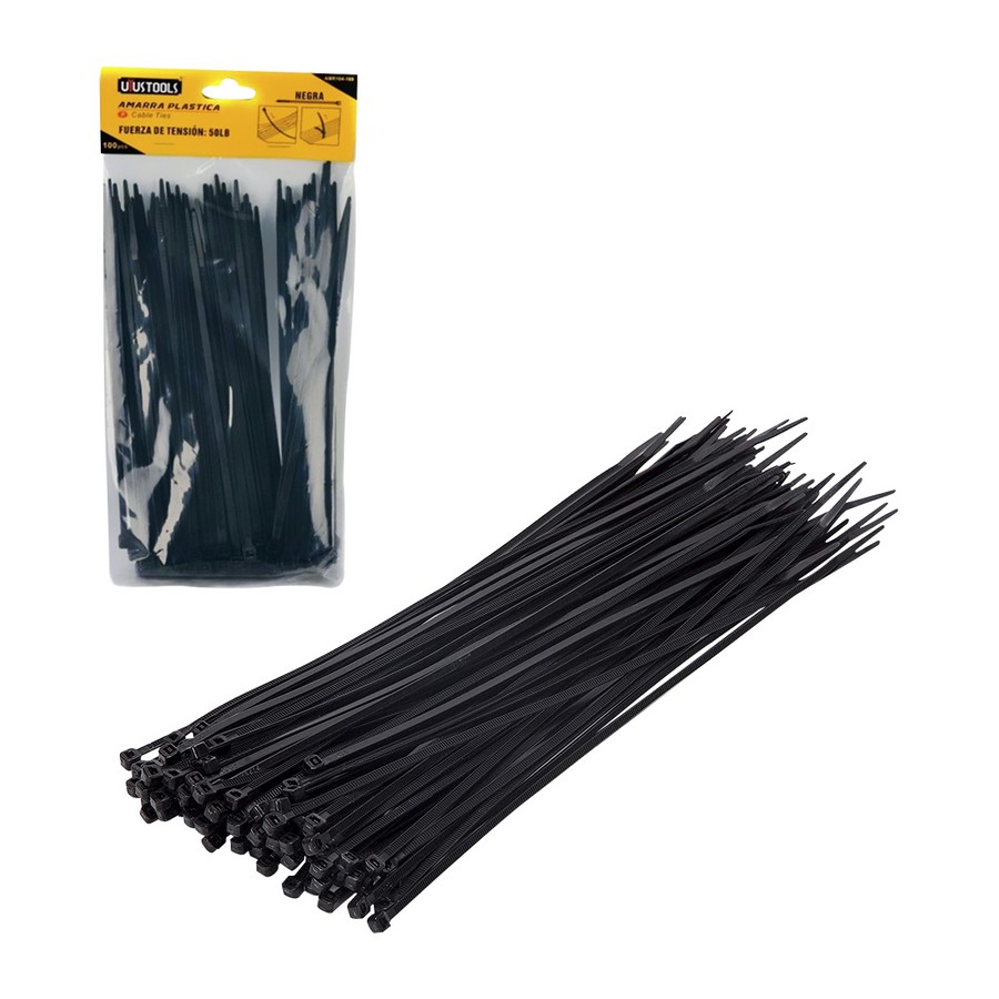 CINCHOS PLASTICOS 10 PULG NEGRO 20507B/AMR145-100