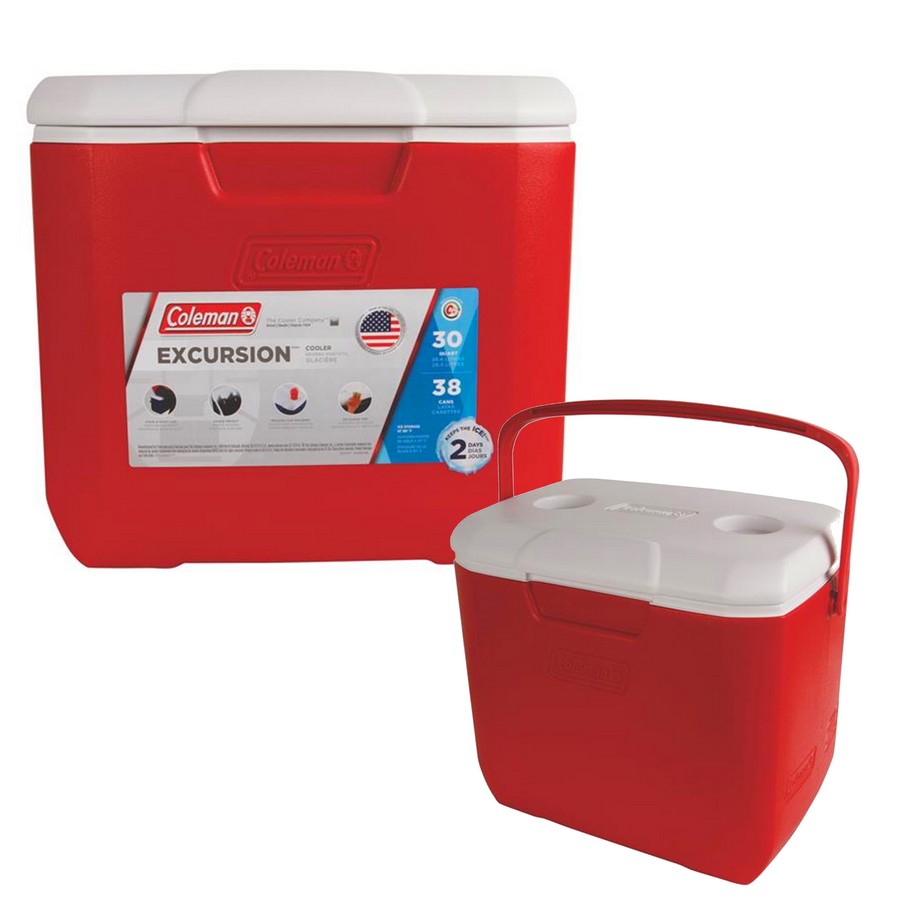HIELERA 30QT. EXCURSION ROJA COLEMAN 001