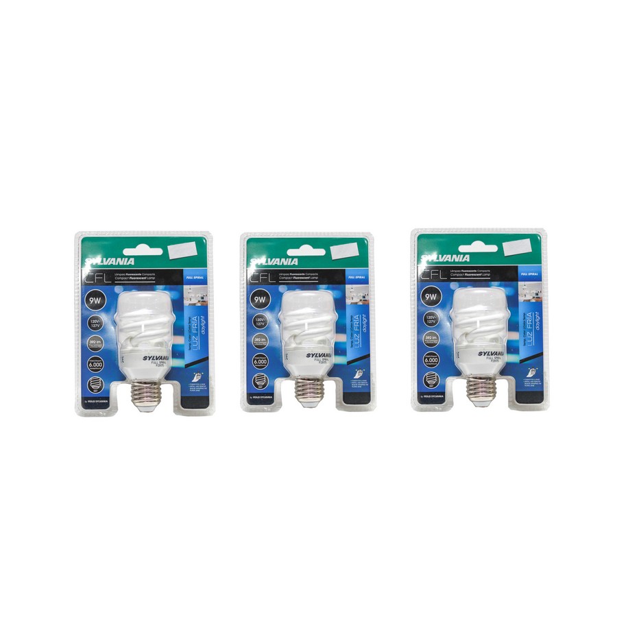 BOMBILLO AHORR. 9W/ESP. SYLVANIA (3 PACK)