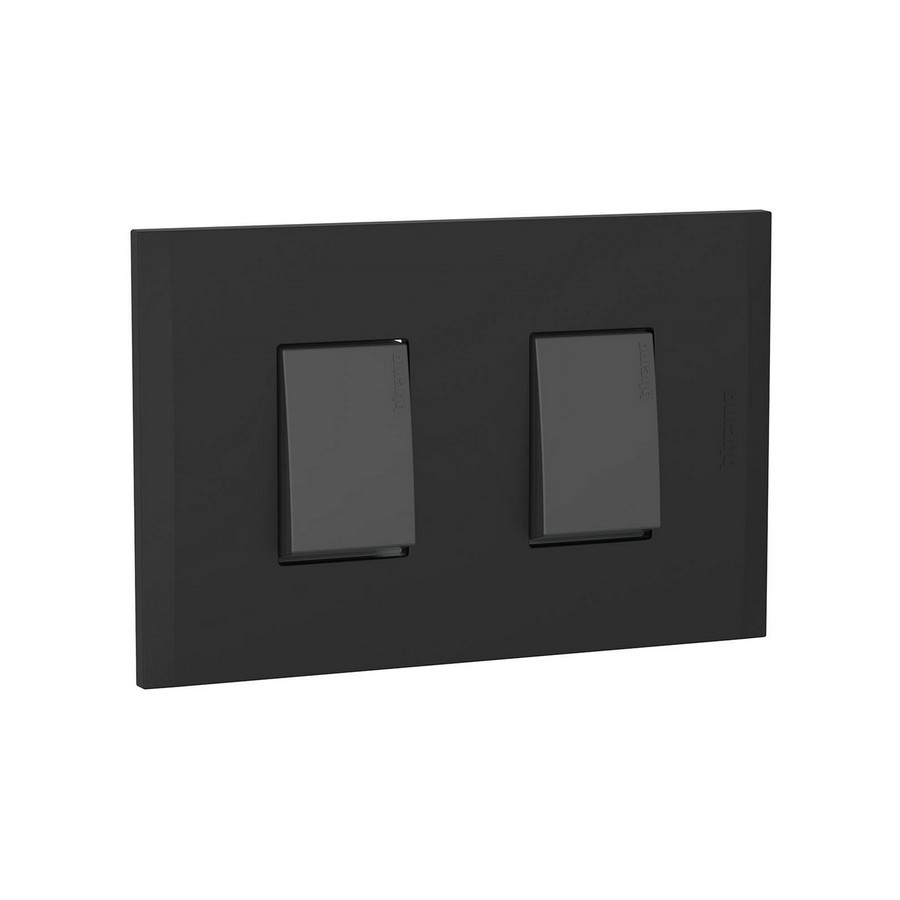 TOMA DOBLE POLARIZADO INTEGRADO NEGRO NOBILE BTICINO AF2228EANG