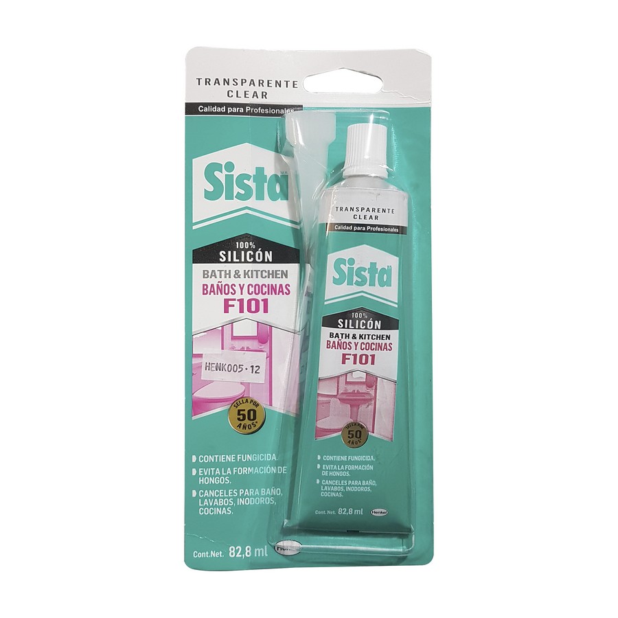 SELLADOR SILICON USO SANITARIO TRANSP. 82.8ML F101 SISTA