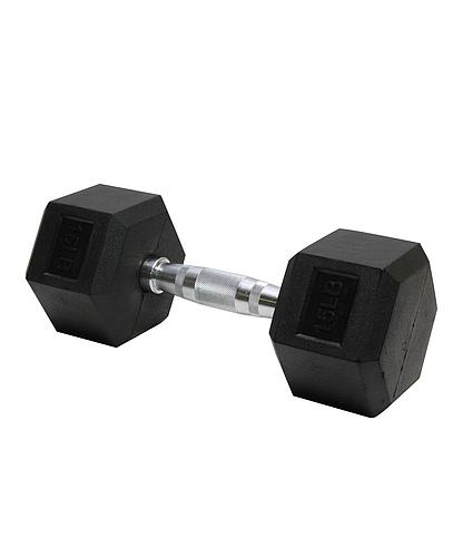 MANCUERNA HEX. RUBBER 15 POUND (UNIT)