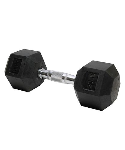 MANCUERNA HEX. RUBBER 20 POUND (UNIT)