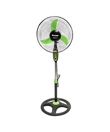 VENTILADOR PEDESTAL ASPA VERDE C/LAMPARA 16 PULG SY-02-GR