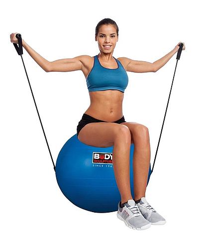 BOLA P/EJERCICIOS AZUL CON LIGAS SOL-BB-001TRBL-26