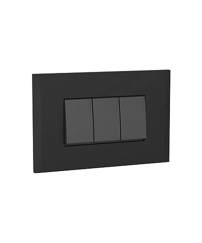 SWITCH TRIPLE SENCILLO INTEGRADO NEGRO NOBILE BTICINO AF2300EANG